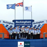 Suzuki celebrates at Rockingham Suzuki celebrates at Rockingham