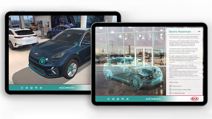Kia augmented reality app helps drivers 'Go Electric'