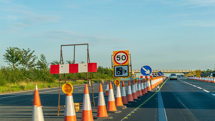 Motorway roadworks speed limit rise?
