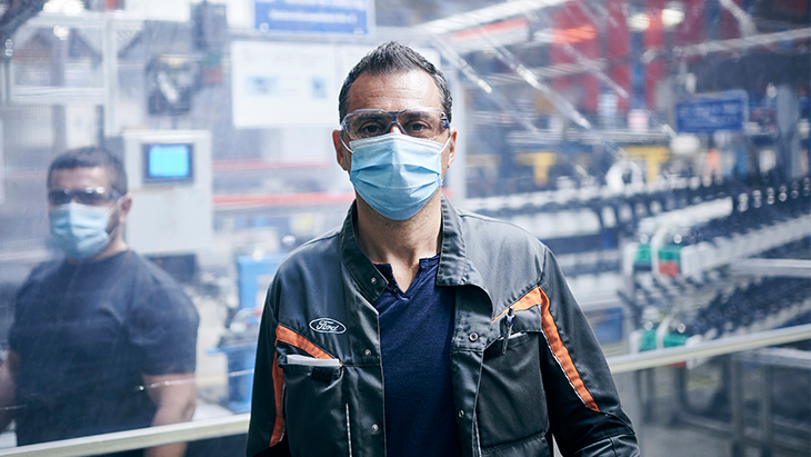 Ford employees' enhanced protection for production restart