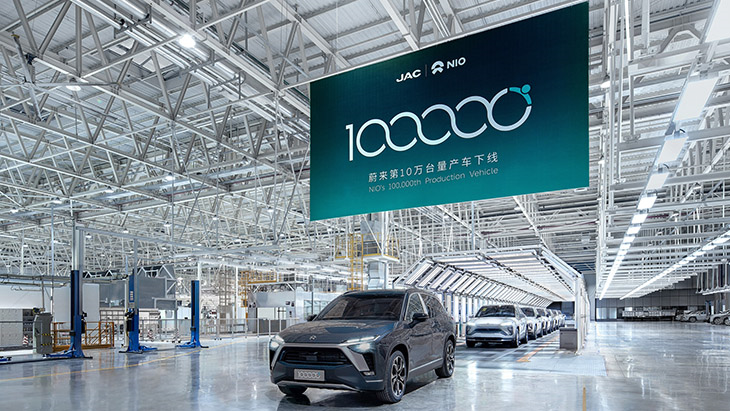 NIO celebrates 100,000th electric vehicle
