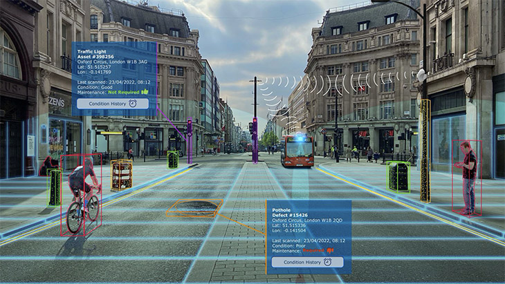 Road condition reporting by bus