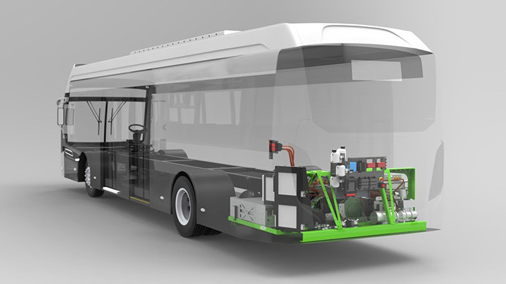 Kleanbus modular platform to repower any bus from diesel to electric