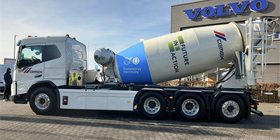 Volvo Trucks electric heavy concrete mixer truck