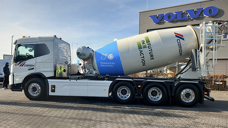 Volvo Trucks electric heavy concrete mixer truck
