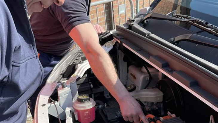Electric vehicle post-accident courses