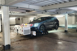 Robot removes illegally parked cars