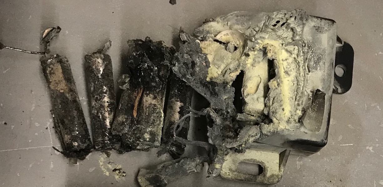 Exploded battery